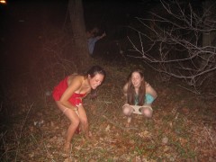 Unusual hidden camera angle for a sexy piddling girl