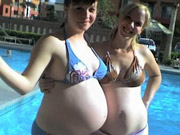 Preggo nikki is knocked up fucking hard on a stiff massive dick