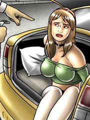 Two cute slaves with perfect boobs are inspected while being sold on the slave market.