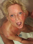 Older woman drinks teen piss
