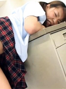 Hairy tokyo teen enjoys a stiffy inside her untrimmed slit