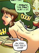 Lucky anime man fucks a teens creamy fresh pussy and cums all over her big fat tits