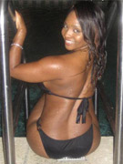Whore with big natural tits fucks the shit out of her pimps big black dick