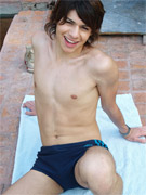 Extremly horny gay twink enjoys posing and masturbating in front of the camera