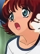 Skinny young anime brunette with perfect knockers gets brutally fucked