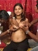 Topless sari teen