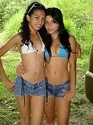 Jessica is busting out of her micro bikini