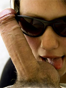 Brunette teen's first time fucking on a porn set