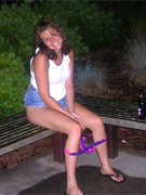 Teen on table peeing