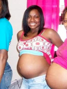 Preggo chick shows off her her tight preggo pussy.