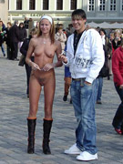 Maria have fun in the streets