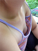 Looking up hot short skirt