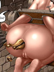 The mongls were very cruel to their helpless fuck-toy.