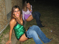 Busty willing chick is getting kinky at the public toilets