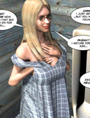 One girl serve three horny guys!