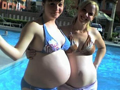 Preggo nikki is knocked up fucking hard on a stiff massive dick