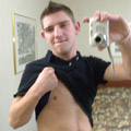 Hot bubble but twink and his cute boyfriend get naked and jerk off together on a leather sofa