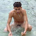 Hot scene guy jerks off in his first porn shoot