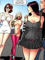 Two poor slave chicks are chained to the beds and tortured hard in hotel room.