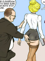 Leela blows professor's old cock!