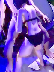 Dark 3d story with two muscular studs kissing and doing each other orally in the wc of a remote bar
